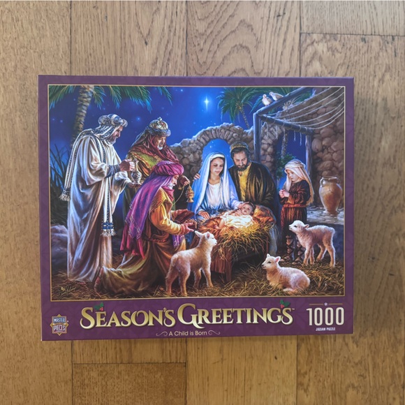 Masterpieces ~Bundle 3/$20~ 1000 Piece Puzzle A Child Is Born by Dona Gelsinger - Picture 11 of 12